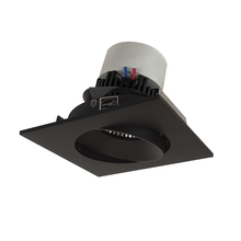  NPR-4SCCDXBB - 4" Pearl LED Square Adjustable Cone Retrofit, 800lm / 12W, Comfort Dim, Black Reflector / Black