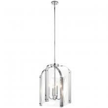  52024CH - Pytel™ 4 Light Foyer Pendant Chrome