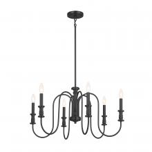  52470BK - Chandelier 6Lt