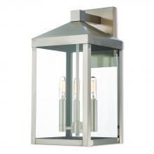  20584-91 - 3 Lt BN Outdoor Wall Lantern