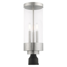  20728-91 - 3 Lt Brushed Nickel Outdoor Post Top Lantern