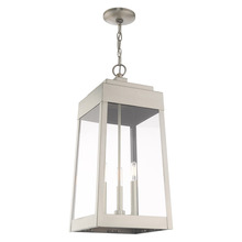  20860-91 - 3 Lt Brushed Nickel Outdoor Pendant Lantern