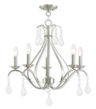  40845-91 - 5 Light Brushed Nickel Chandelier