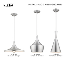  41187-66 - 1 Lt Brushed Aluminum Mini Pendant