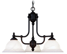  4253-04 - 3 Light Black Chandelier