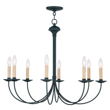  4457-04 - 8 Light Black Chandelier