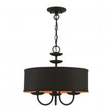  45123-04 - 3 Light Black Pendant Chandelier