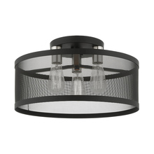  46219-04 - 3 Lt Black Semi Flush Mount