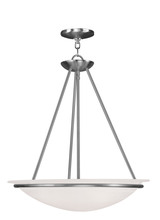 Livex Lighting 4826-91 - 3 Light Brushed Nickel Pendant