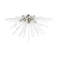 Livex Lighting 48820-91 - 4 Light Brushed Nickel Flush Mount