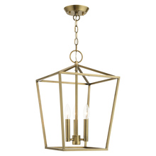  49433-01 - 3 Lt Antique Brass Convertible Lantern