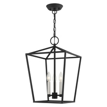  49433-04 - 3 Lt Black Convertible Lantern