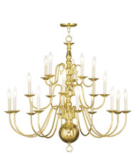  5019-02 - 20 Light Polished Brass Chandelier