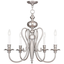  5165-91 - 5 Light Brushed Nickel Chandelier