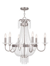  51846-91 - 6 Light Brushed Nickel Chandelier