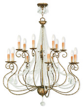  51910-36 - 7+ 7 European Bronze Foyer Chandelier