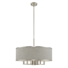 Livex Lighting 60426-91 - 7 Lt Brushed Nickel Pendant Chandelier