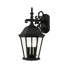  7560-14 - 3 Lt Textured Black Outdoor Wall Lantern