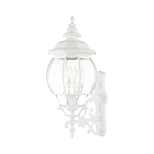  7701-13 - 4 Lt Textured White  Outdoor  Wall Lantern