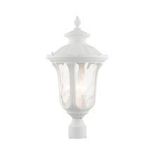  7859-13 - 3 Lt Textured White Outdoor Post Top Lantern