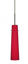  1BT-5674RM-LED-BR - Besa Camino Pendant Bronze Ruby Matte 1x5W LED