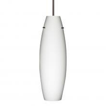  1JC-412707-BR-L - Besa Pendant Suzi 18 Bronze Opal Matte 1x150W Medium Base A21, 15Ft. Cord