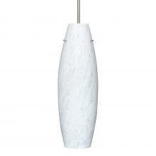  1JC-412719-SN-L - Besa Pendant Suzi 18 Satin Nickel Carrera 1x150W Medium Base A21, 15Ft. Cord