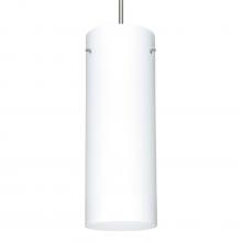  1JC-412807-LED-SN - Besa Stilo 18 LED Pendant Opal Matte Satin Nickel 1x11W LED