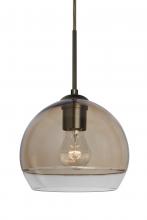  1JC-ALLY8SM-BR - Besa, Ally 8 Cord Pendant, Smoke/Clear, Bronze Finish, 1x60W Medium Base