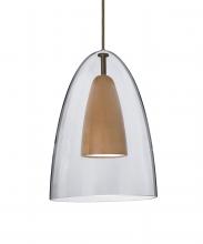  1JC-DANOCLMD-LED-BR - Besa, Dano Cord Pendant, Clear/Medium, Bronze Finish, 1x9W LED