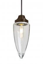  1JC-SULUCL-EDIL-BR - Besa, Sulu Cord Pendant, Clear Bubble, Bronze Finish, 1x4W LED Filament