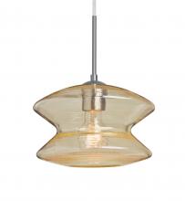  1JC-ZENGD-SN - Besa, Zen Cord Pendant, Gold Bubble, Satin Nickel Finish, 1x60W Medium Base