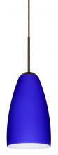  1JT-1511CM-LED-BR - Besa Riva 9 LED Pendant Cobalt Blue Matte Bronze 1x9W LED