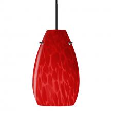 Besa Lighting 1JT-4126RC-LED-BK - Besa Pera 9 LED Pendant Red Cloud Black 1x9W LED