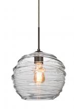  1JT-462761-EDIL-BR - Besa Wave 10 Pendant Bronze Clear 1x8W LED Filament