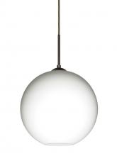  1JT-COCO1207-BR - Besa Coco 12 Pendant, Opal Matte, Bronze Finish, 1x60W Medium Base