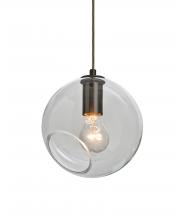  1JT-MAESTRO8CL-BR - Besa, Maestro 8 Cord Pendant, Clear, Bronze Finish, 1x60W Medium base