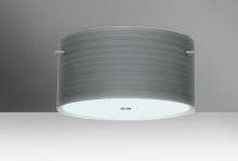  1KM-4008TN-LED-SN - Besa Ceiling Tamburo 16 Satin Nickel Titan 1x28W LED