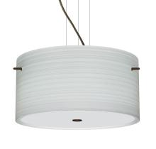  1KV-4008KR-LED-BR - Besa Tamburo 16 Pendant Chalk Bronze 3x11W LED