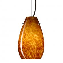 Besa Lighting 1KX-412618-LED-BK - Besa Pera 9 LED Pendant Amber Cloud Black 1x9W LED