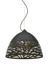  1KX-KIEVBK-LED-BR - Besa Kiev Pendant, Black, Bronze Finish, 1x9W LED