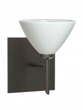  1SW-1743KR-LED-BR-SQ - Besa Wall With SQ Canopy Domi Bronze Chalk 1x5W LED