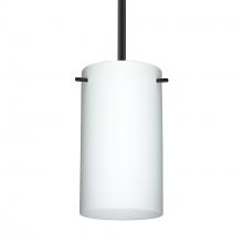Besa Lighting 1TT-440407-LED-BK - Besa Stem Stilo 7 Pendant Black Opal Matte 1x9W LED