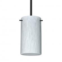 Besa Lighting 1TT-440419-LED-BK - Besa Stem Stilo 7 Pendant Black Carrera 1x9W LED