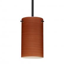 Besa Lighting 1TT-4404CH-LED-BK - Besa Stem Stilo 7 Pendant Black Cherry 1x9W LED