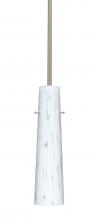  1TT-567419-HAL-SN - Besa Camino Stem Pendant Satin Nickel Carrera 1x40W Halogen