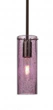  1TT-JUNI10PL-BR - Besa, Juni 10 Stem Pendant, Plum Bubble, Bronze, 1x60W Medium Base