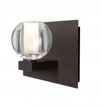  1WF-BOCACL-LED-BR - Besa, Boca Vanity, Clear, Bronze Finish, 1x5W LED