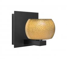  1WF-KENOGD-LED-BK - Besa, Keno Vanity, Gold Sand, Black Finish, 1x3W LED