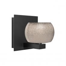  1WF-KENOSM-LED-BK - Besa, Keno Vanity, Smoke Sand, Black Finish, 1x3W LED